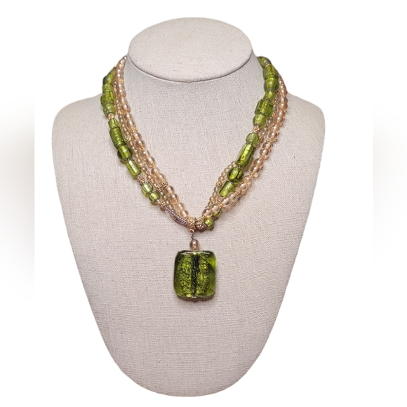 Vintage Glass Bead Necklace - Picture 1 of 16